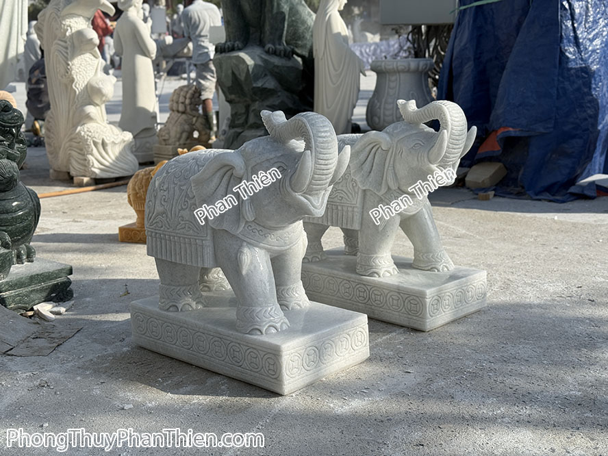 tượng voi đá phong thuỷ