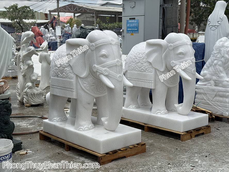 tượng voi đá phong thuỷ