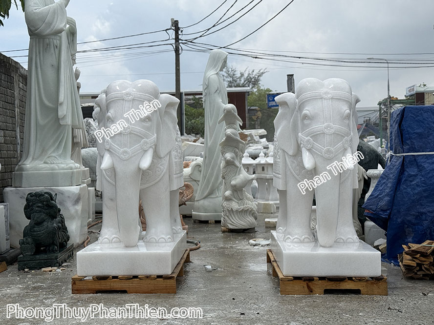 tượng voi đá phong thuỷ